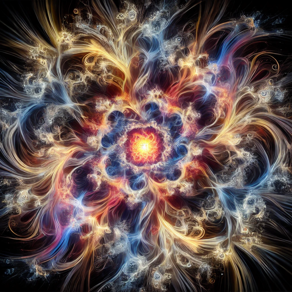 Abstract image of swirling phosphenes representing spiritual significance and manifestation